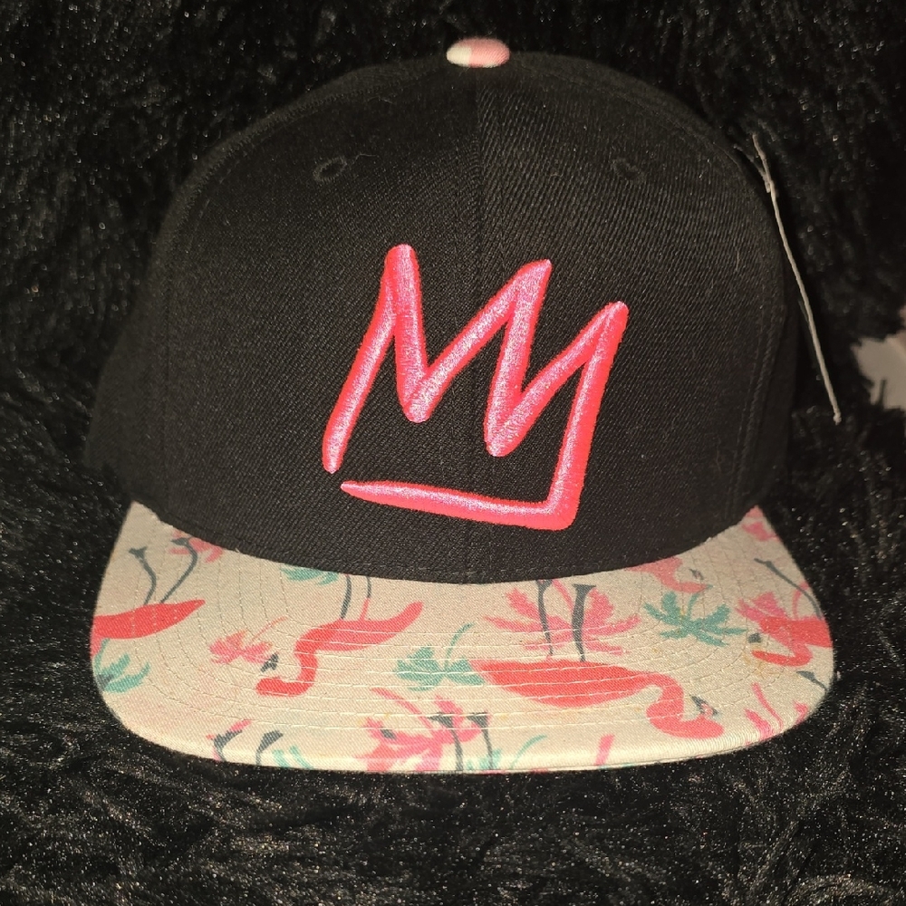 Kids Black and Pink Crown Cap